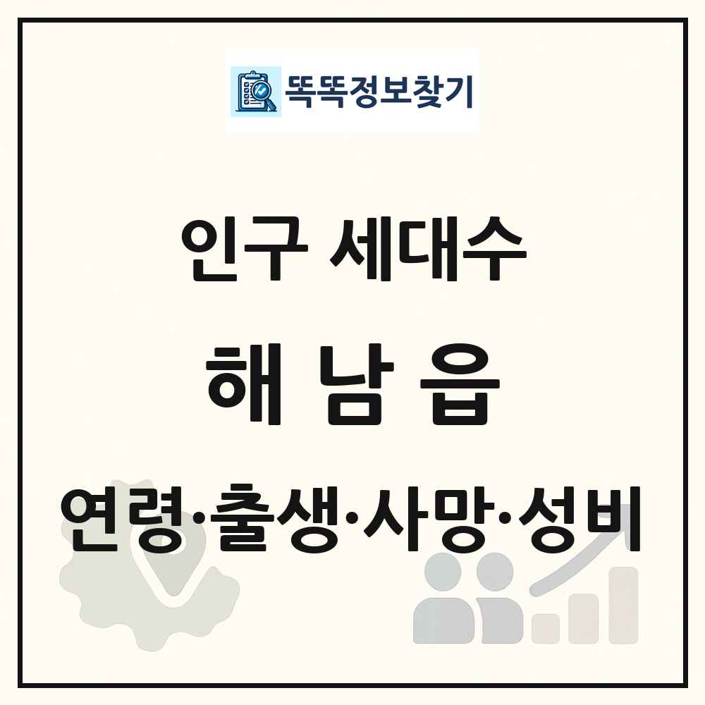 해남읍 인구 통계