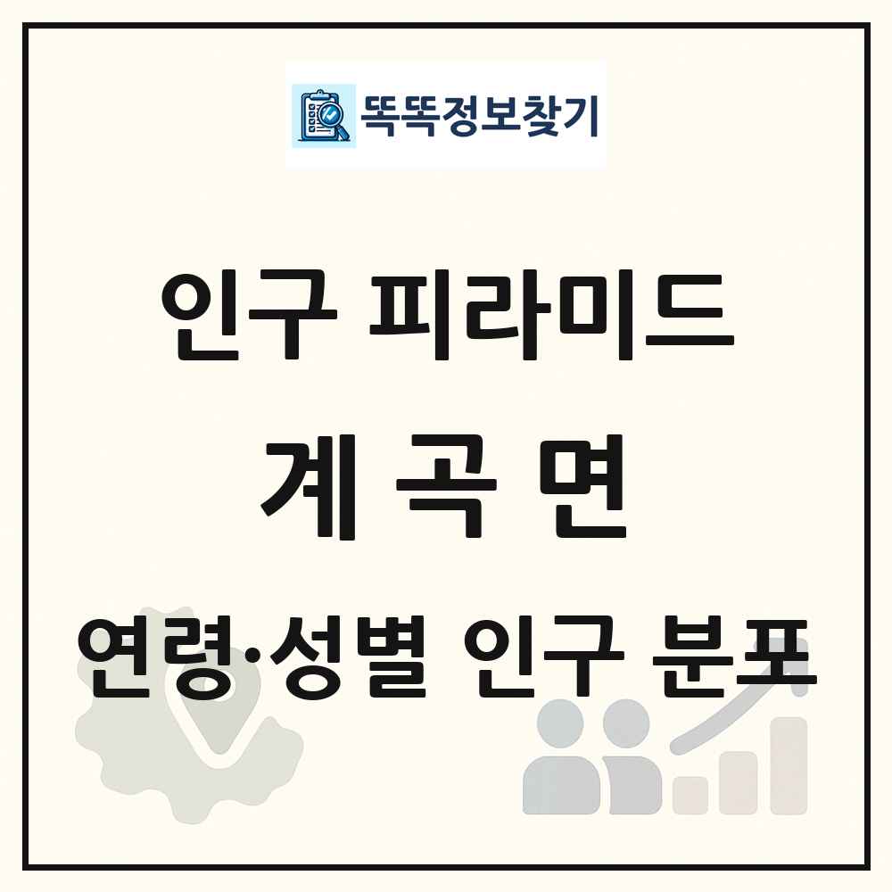 계곡면 성·연령별 인구 피라미드