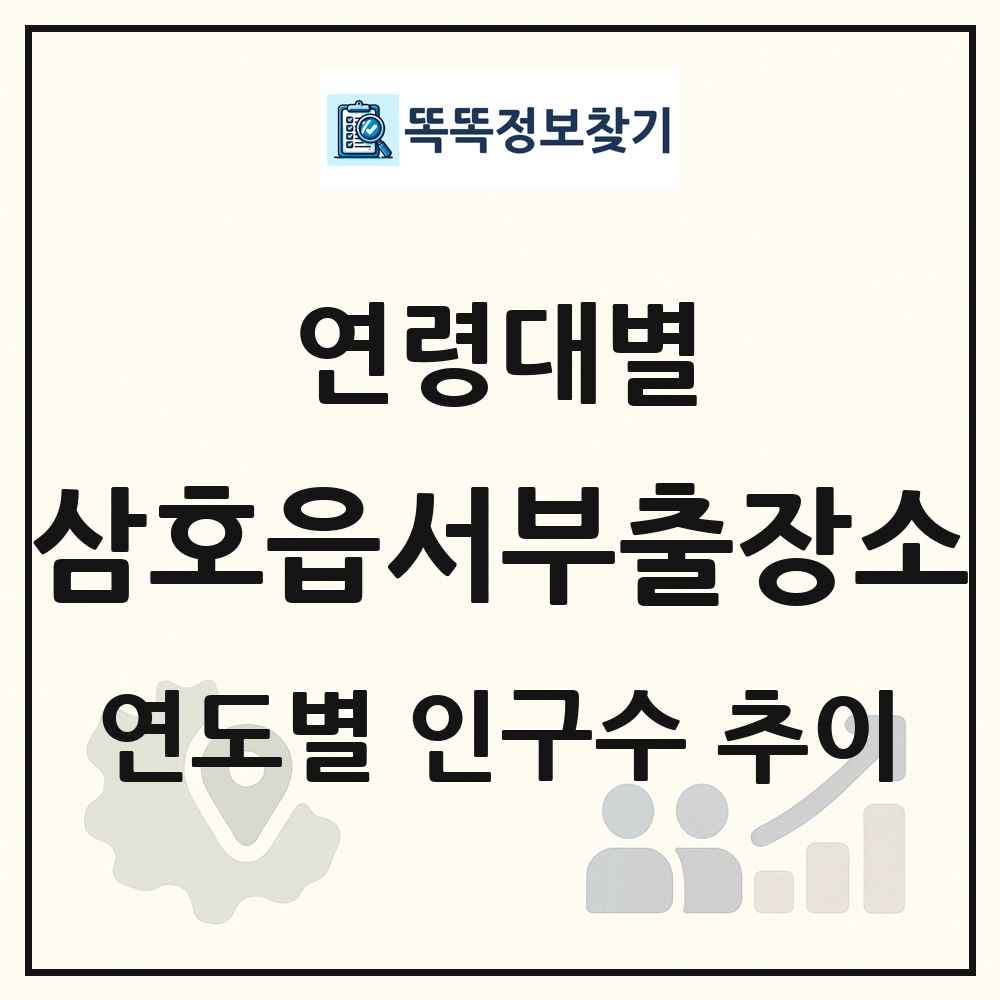삼호읍서부출장소 생애주기별 인구 상세 정보