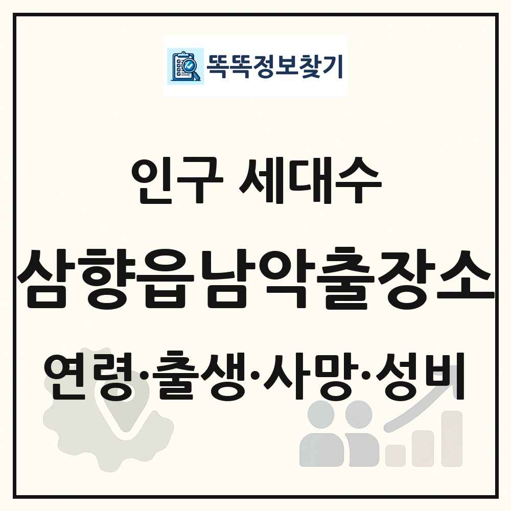 삼향읍남악출장소 인구 통계