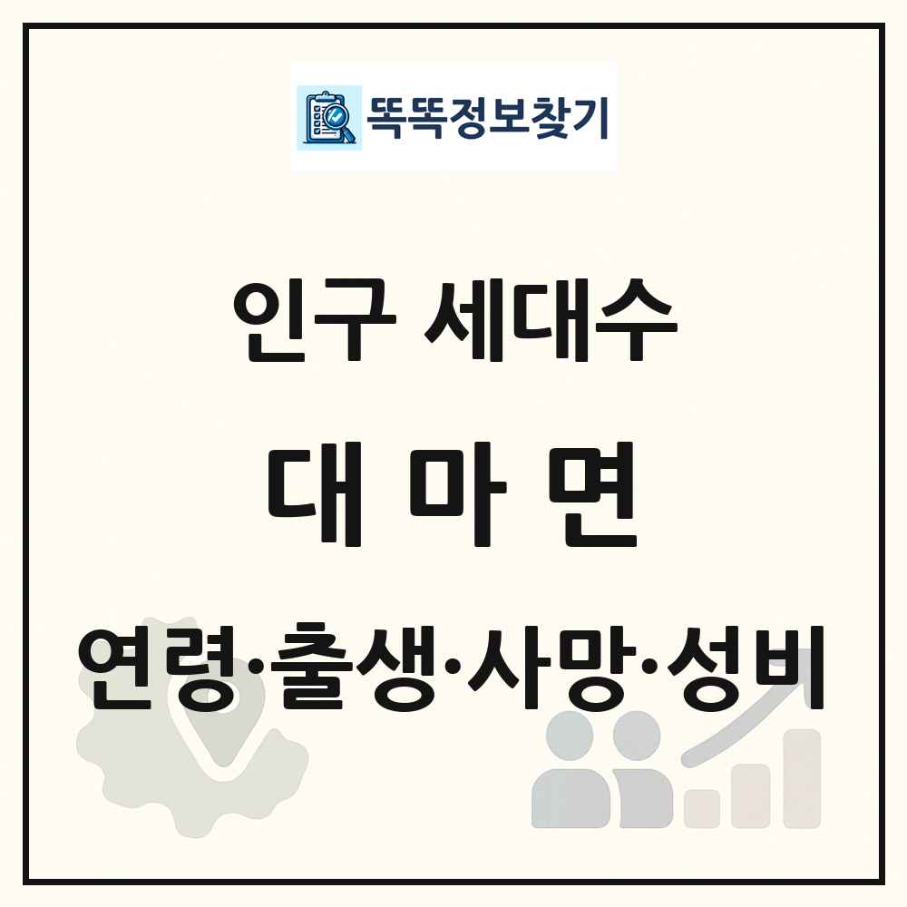 대마면 인구 통계