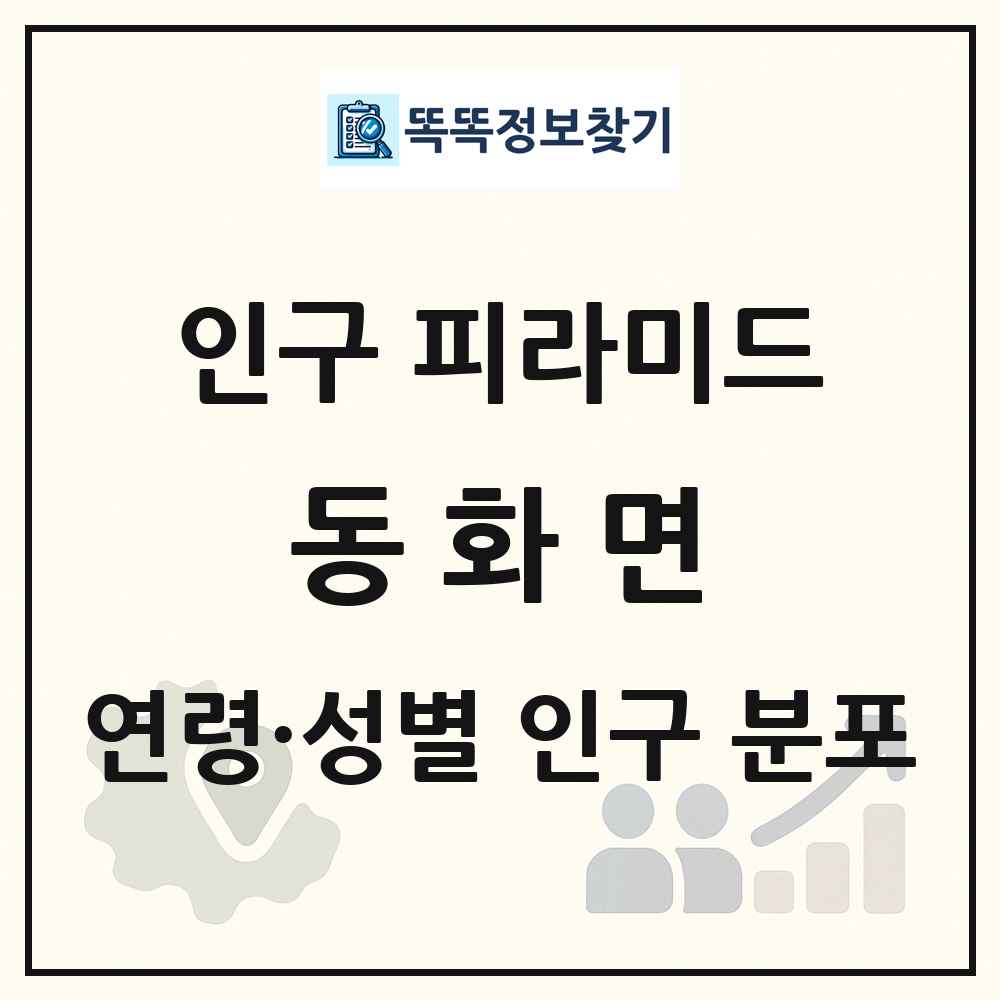 동화면 성·연령별 인구 피라미드