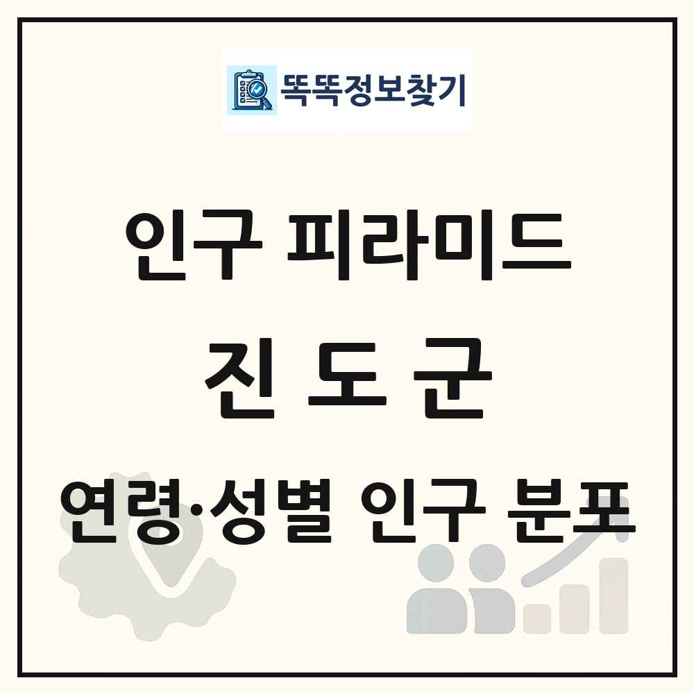 진도군 성·연령별 인구 피라미드