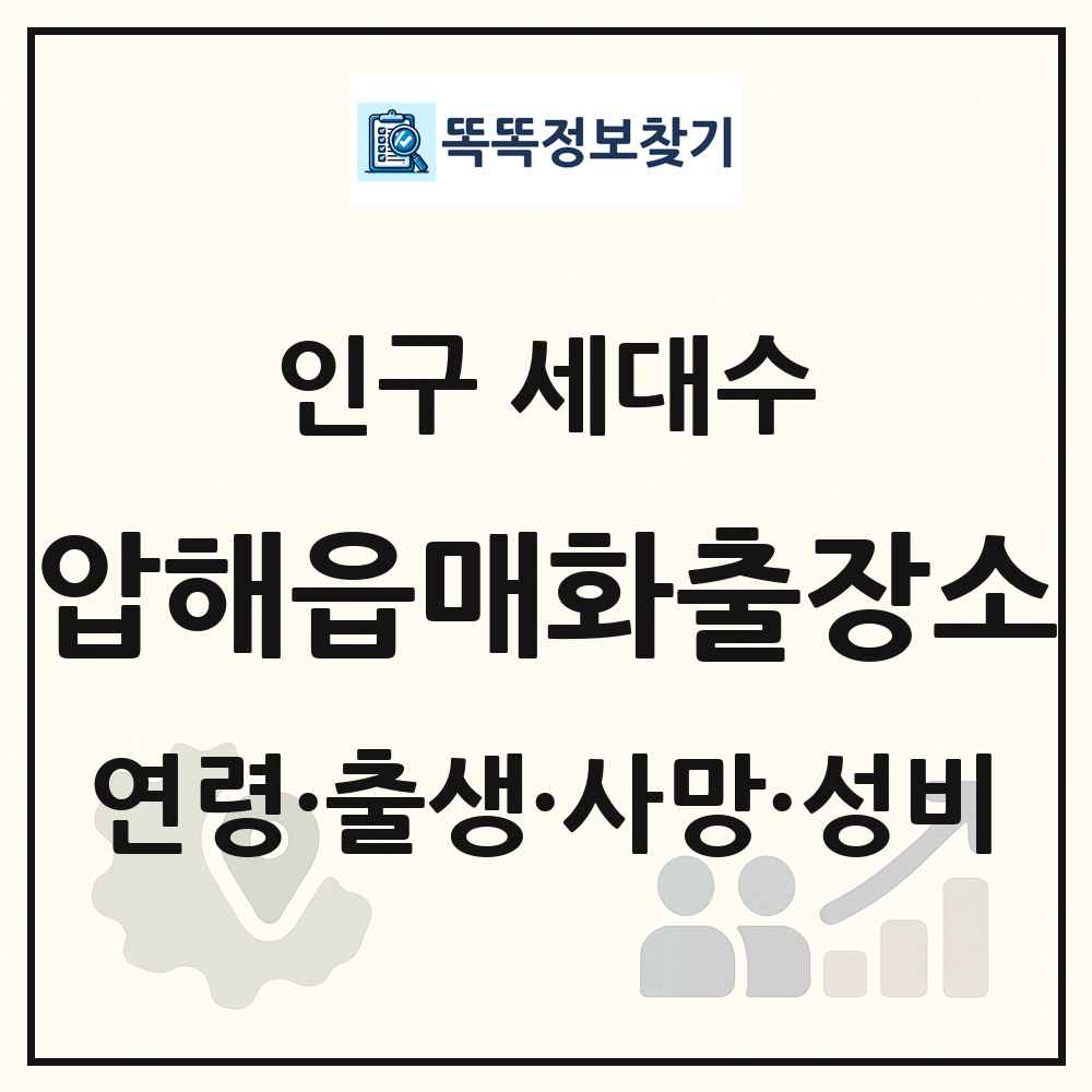 압해읍매화출장소 인구 통계