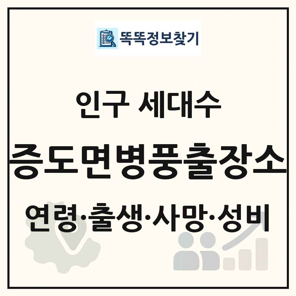 증도면병풍출장소 인구 통계