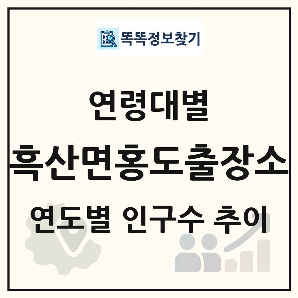 흑산면홍도출장소 생애주기별 인구 상세 정보