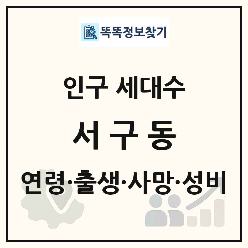 서구동 인구 통계