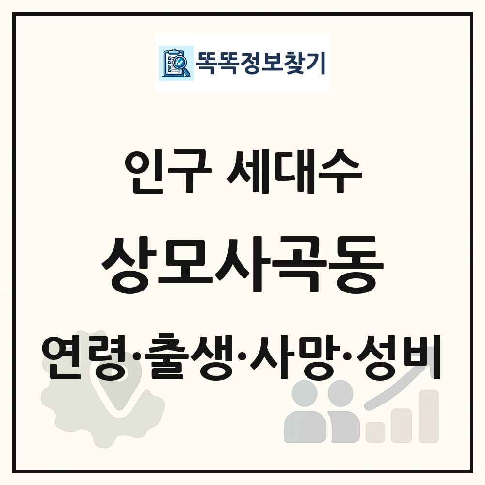 상모사곡동 인구 통계