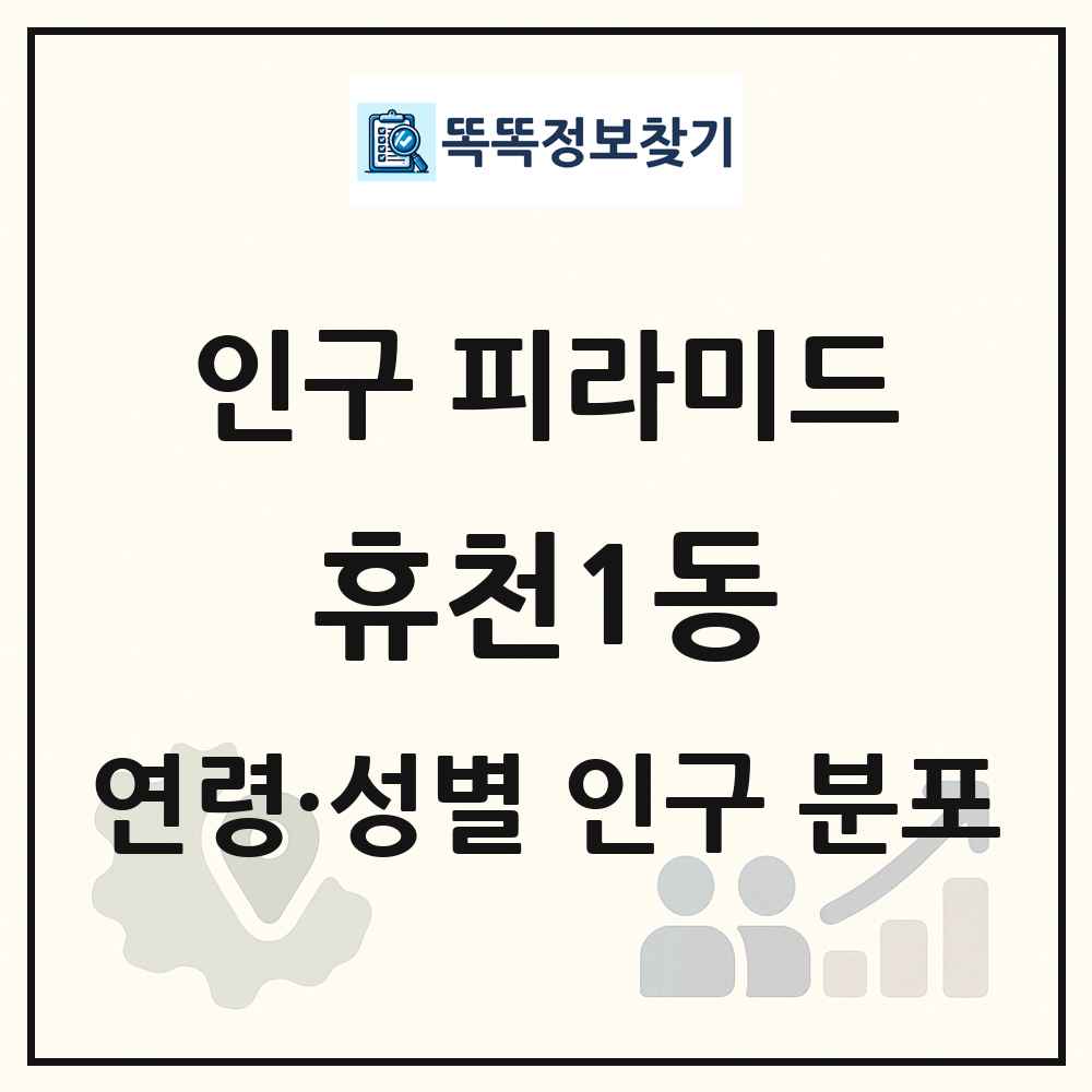 휴천1동 성·연령별 인구 피라미드