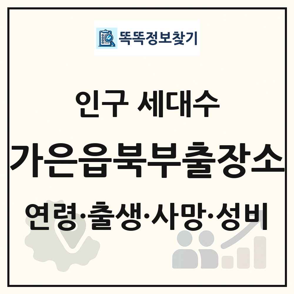 가은읍북부출장소 인구 통계