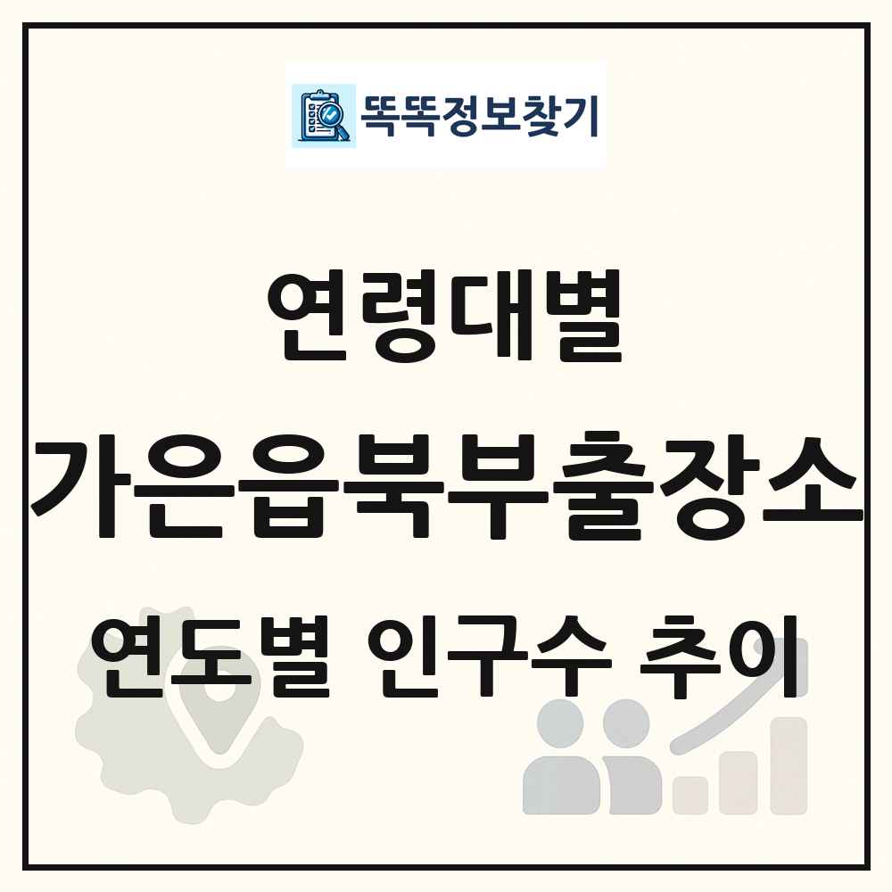 가은읍북부출장소 생애주기별 인구 상세 정보