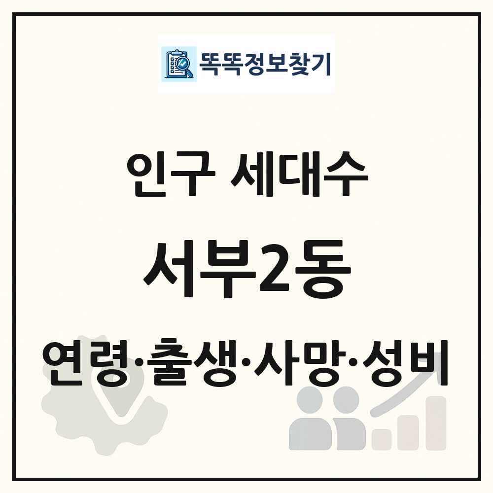서부2동 인구 통계