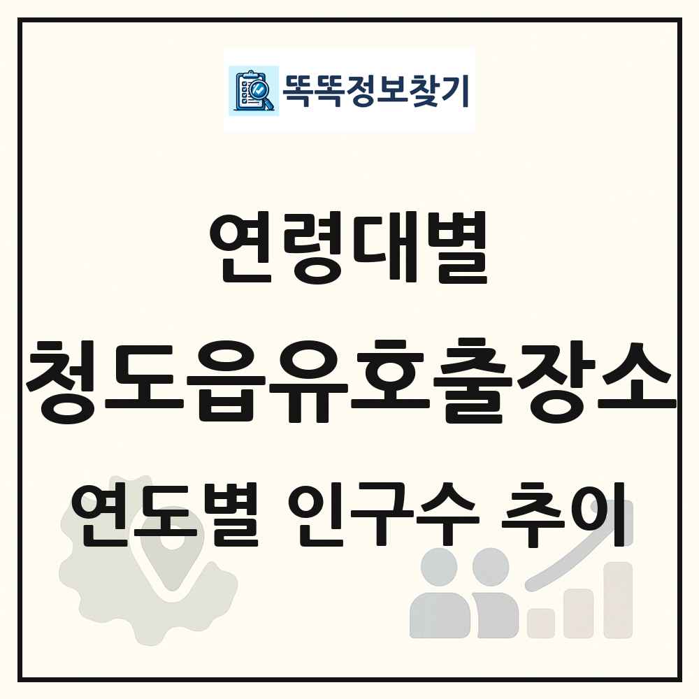 청도읍유호출장소 생애주기별 인구 상세 정보