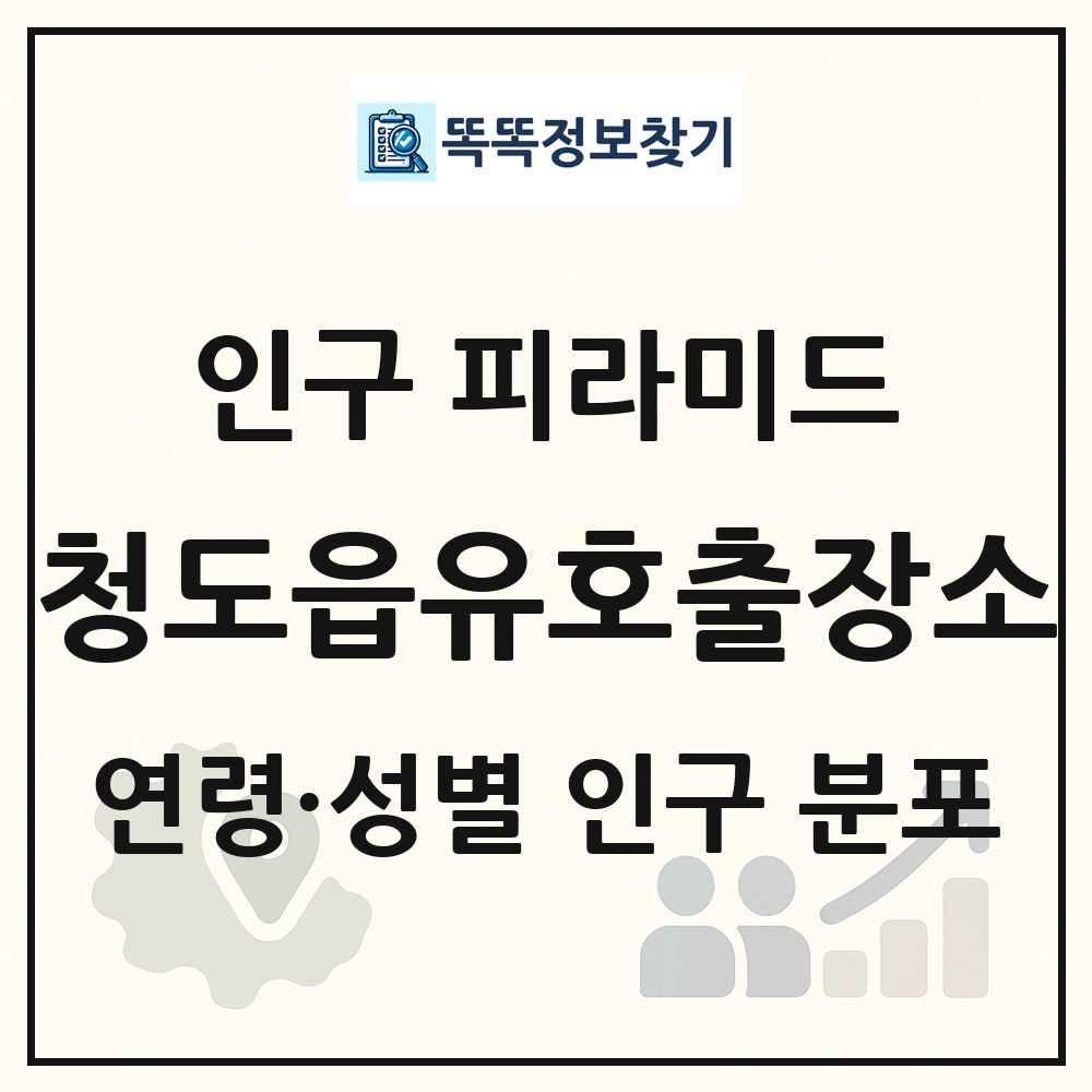 청도읍유호출장소 성·연령별 인구 피라미드