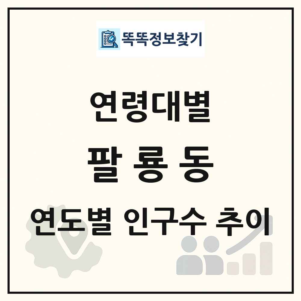 팔룡동 생애주기별 인구 상세 정보