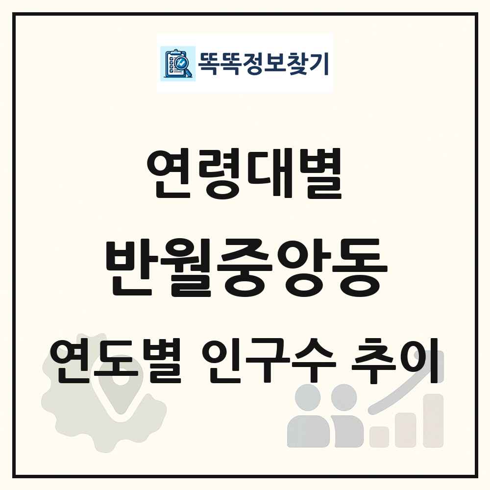 반월중앙동 생애주기별 인구 상세 정보