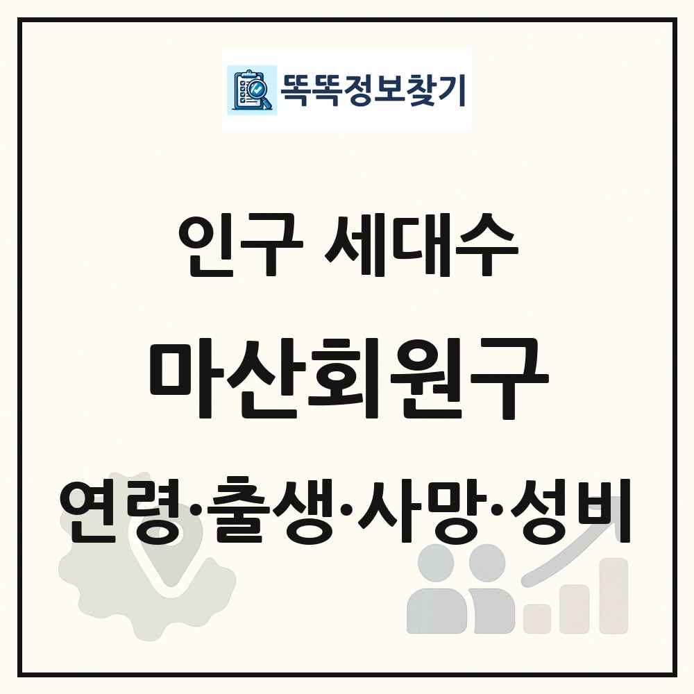 마산회원구 인구 통계