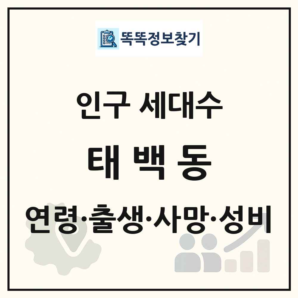 태백동 인구 통계