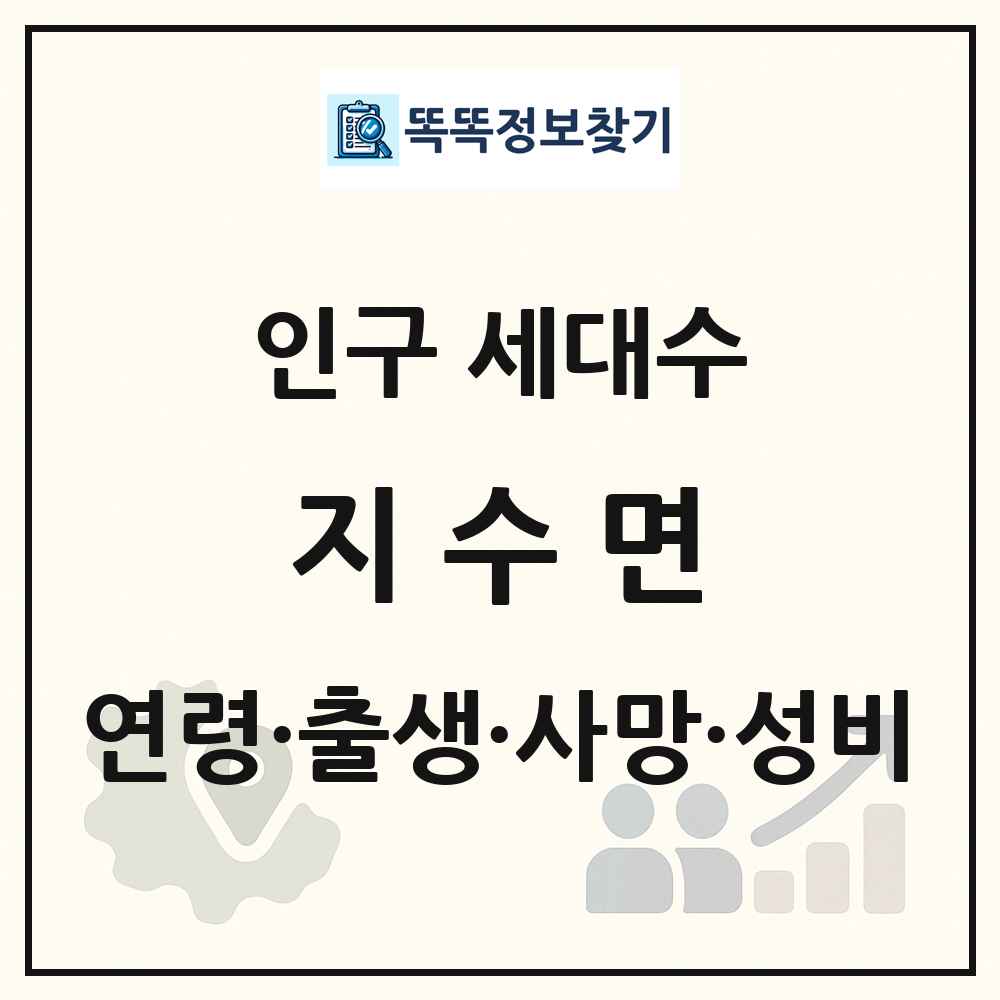 지수면 인구 통계