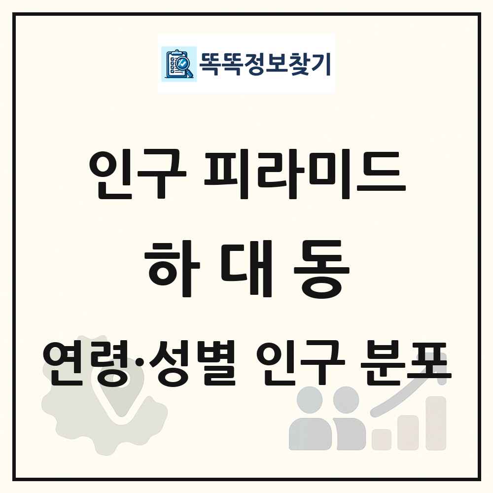 하대동 성·연령별 인구 피라미드