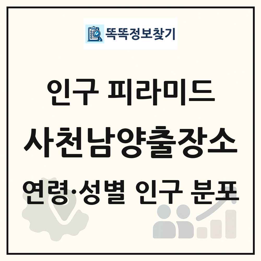 사천남양출장소 성·연령별 인구 피라미드
