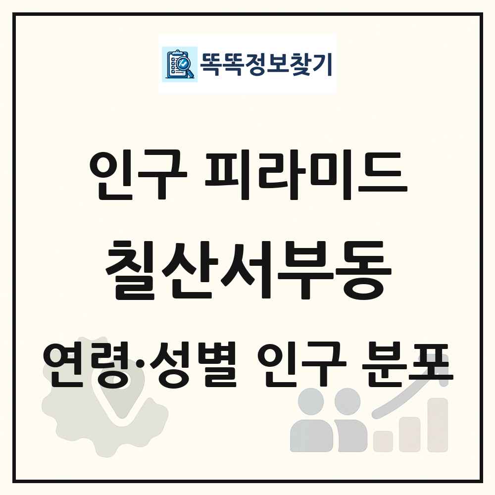 칠산서부동 성·연령별 인구 피라미드