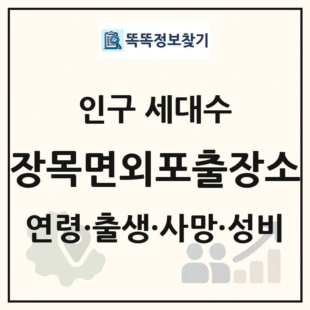 장목면외포출장소 인구 통계