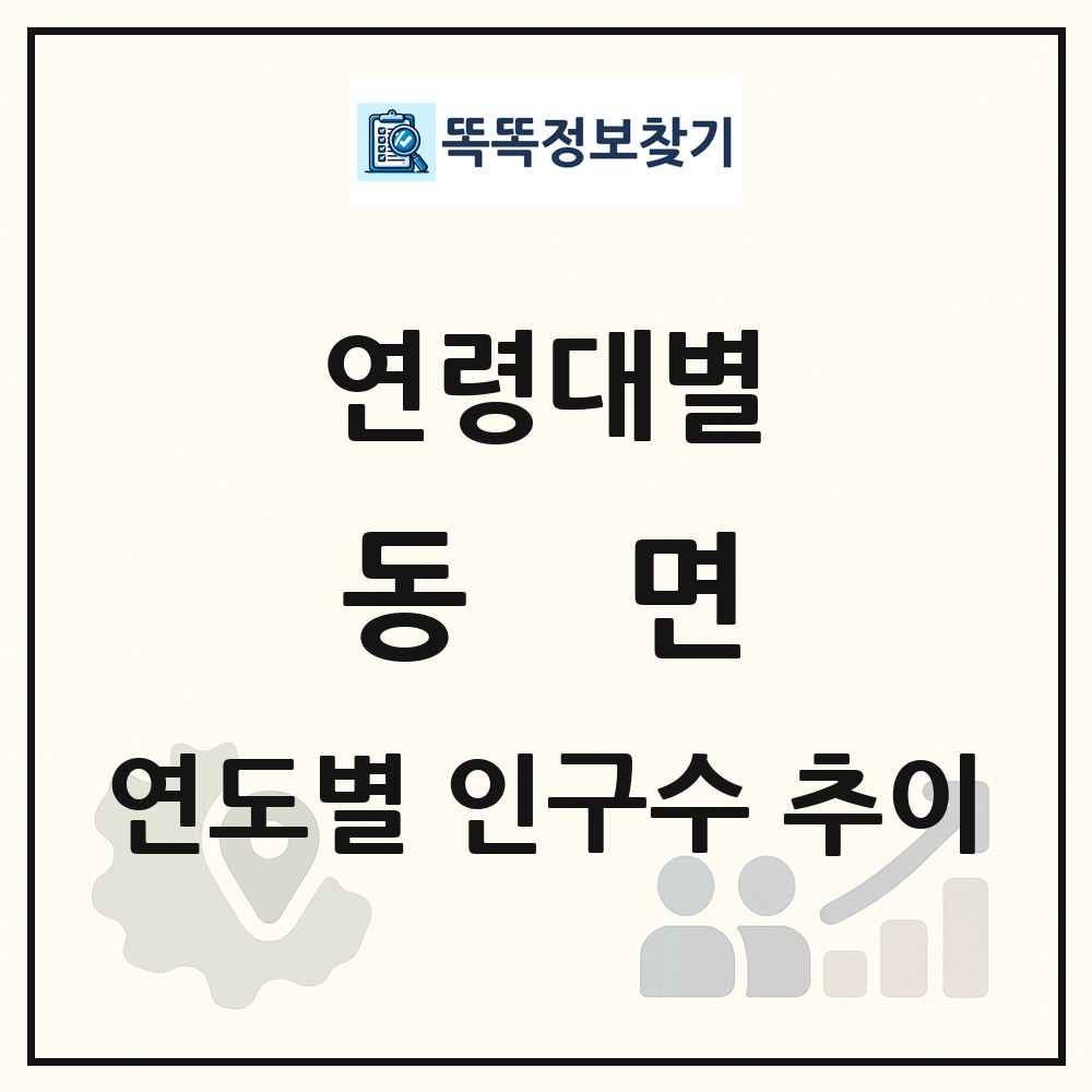 동면 생애주기별 인구 상세 정보