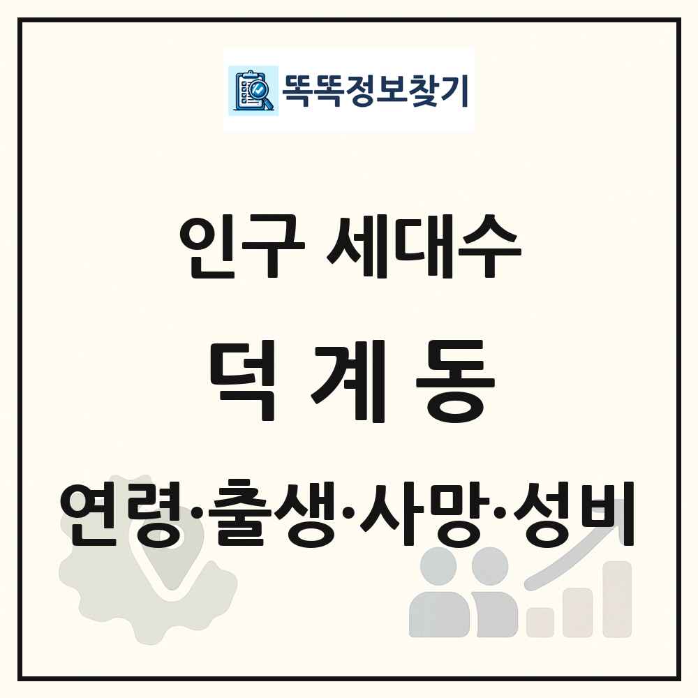 덕계동 인구 통계