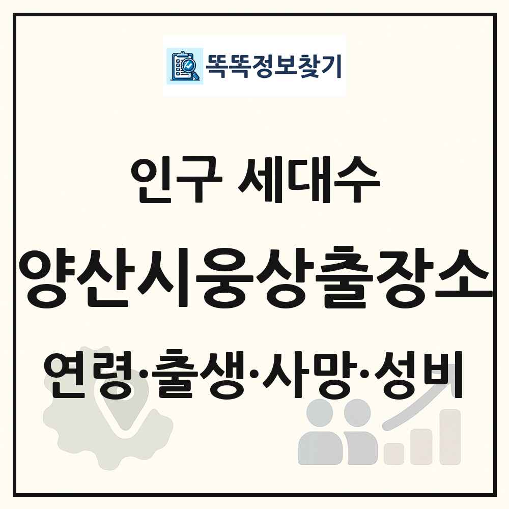 양산시웅상출장소 인구 통계
