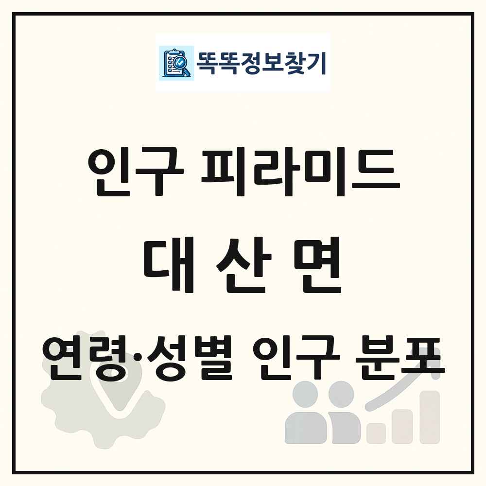 대산면 성·연령별 인구 피라미드