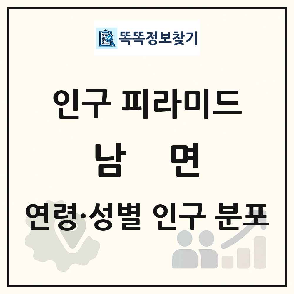 남면 성·연령별 인구 피라미드