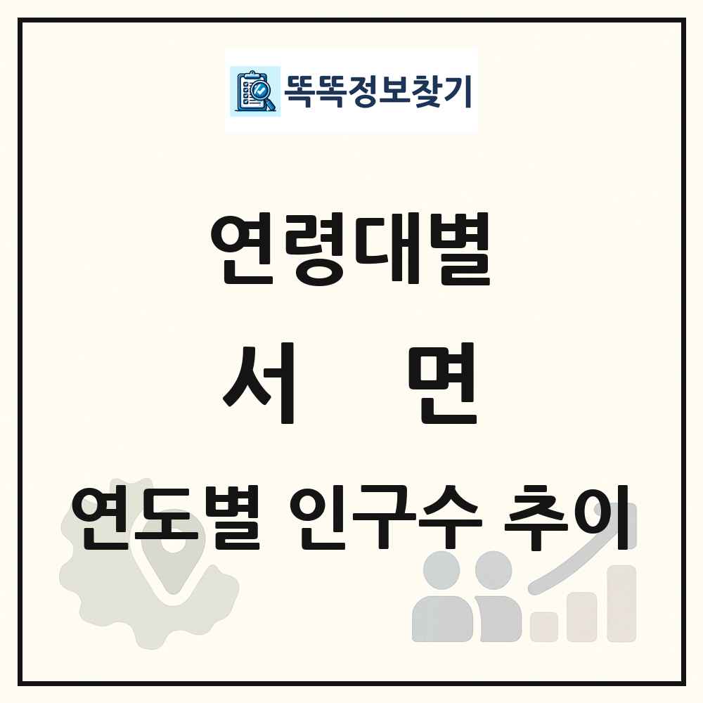 서면 생애주기별 인구 상세 정보