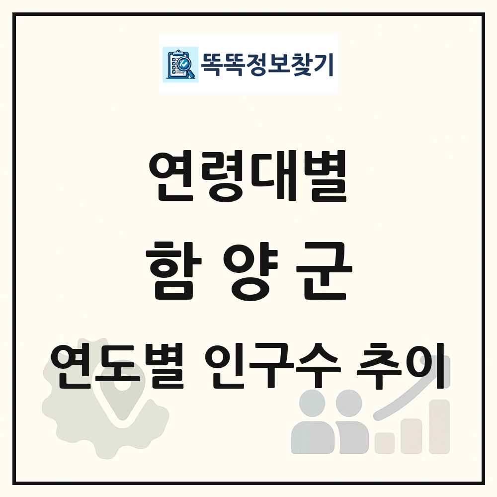 함양군 생애주기별 인구 상세 정보