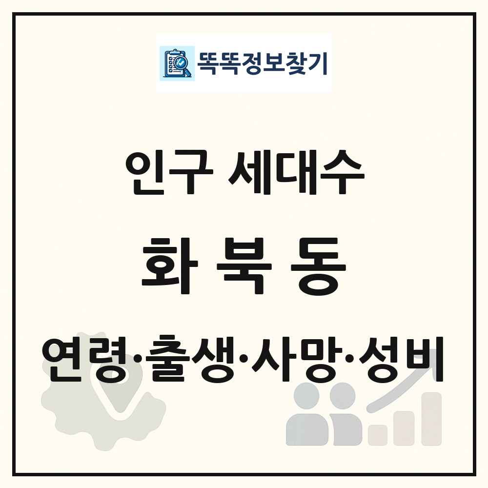 화북동 인구 통계