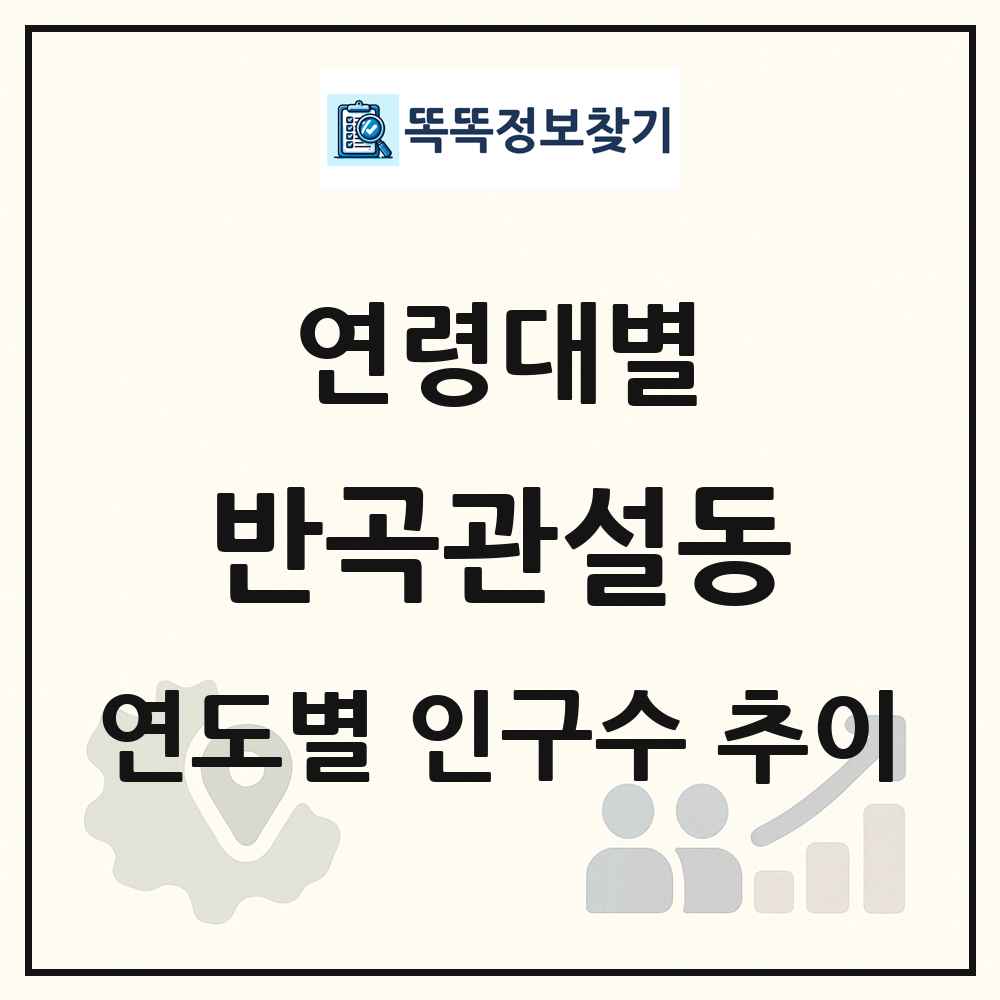 반곡관설동 생애주기별 인구 상세 정보