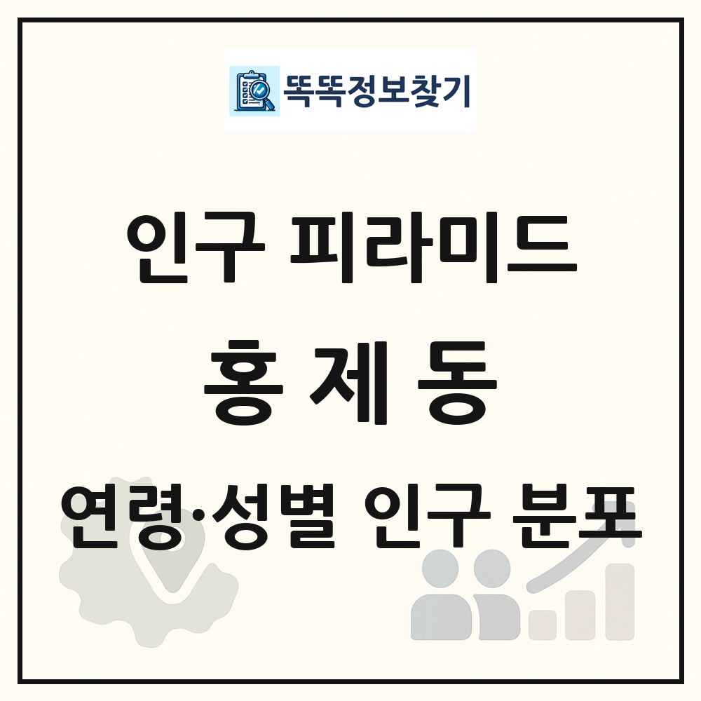 홍제동 성·연령별 인구 피라미드
