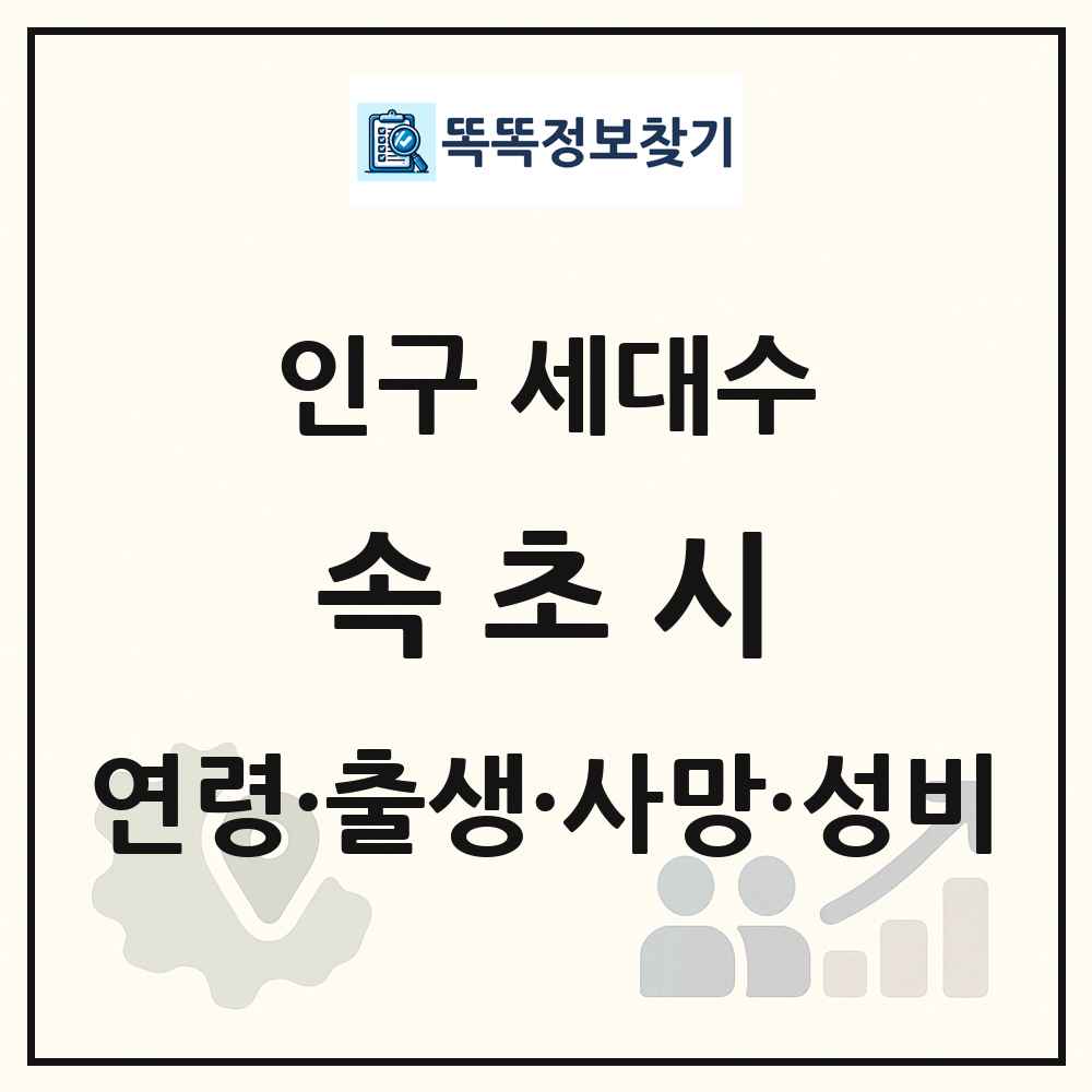 속초시 인구 통계