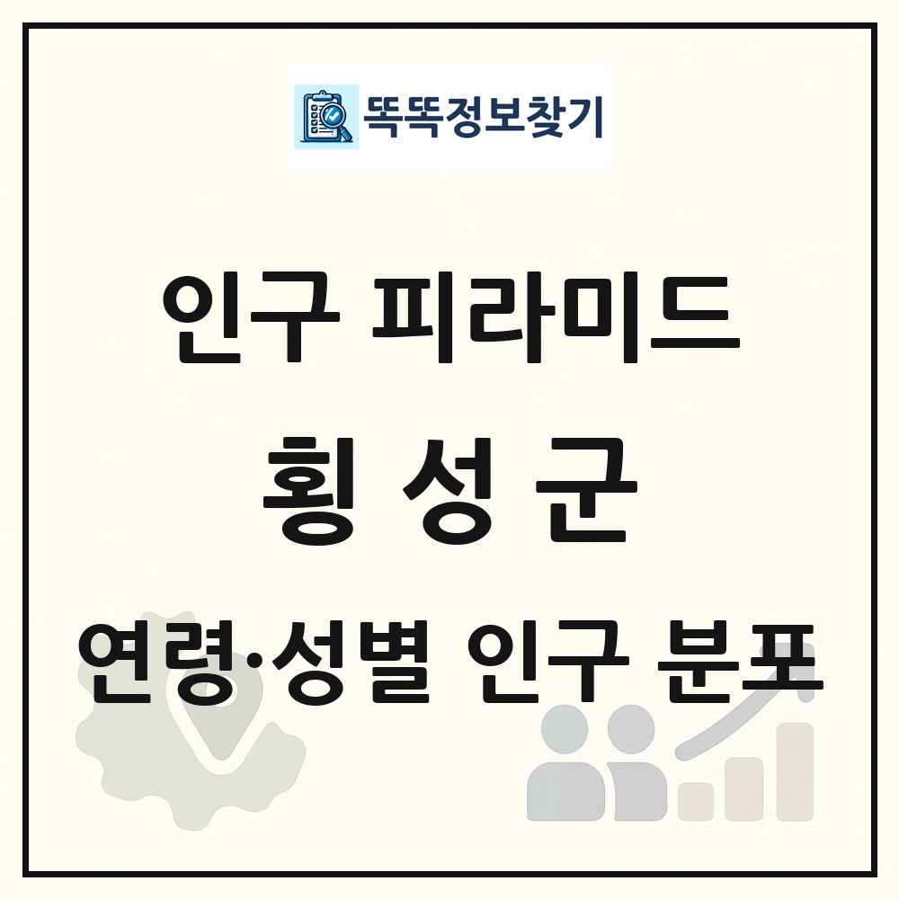 횡성군 성·연령별 인구 피라미드