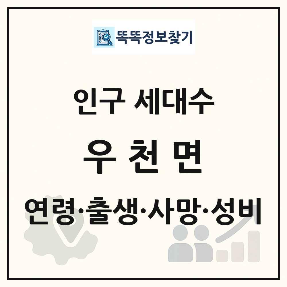우천면 인구 통계