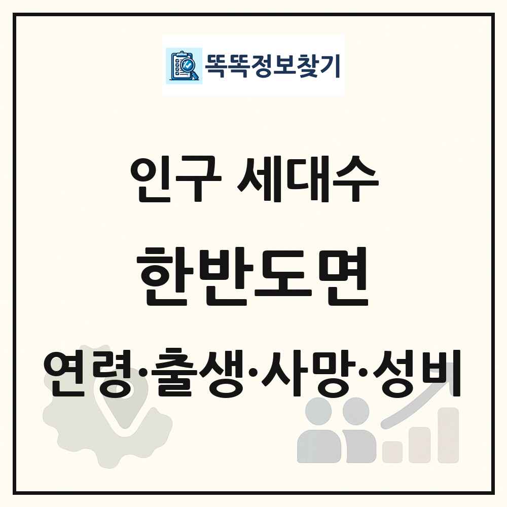 한반도면 인구 통계