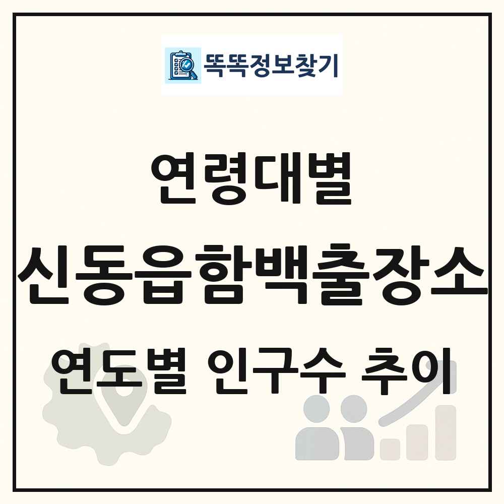 신동읍함백출장소 생애주기별 인구 상세 정보
