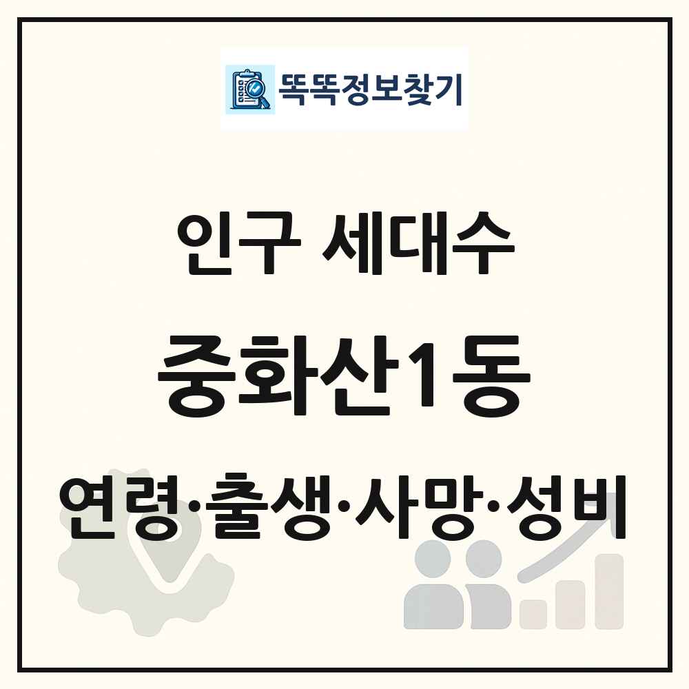 중화산1동 인구 통계