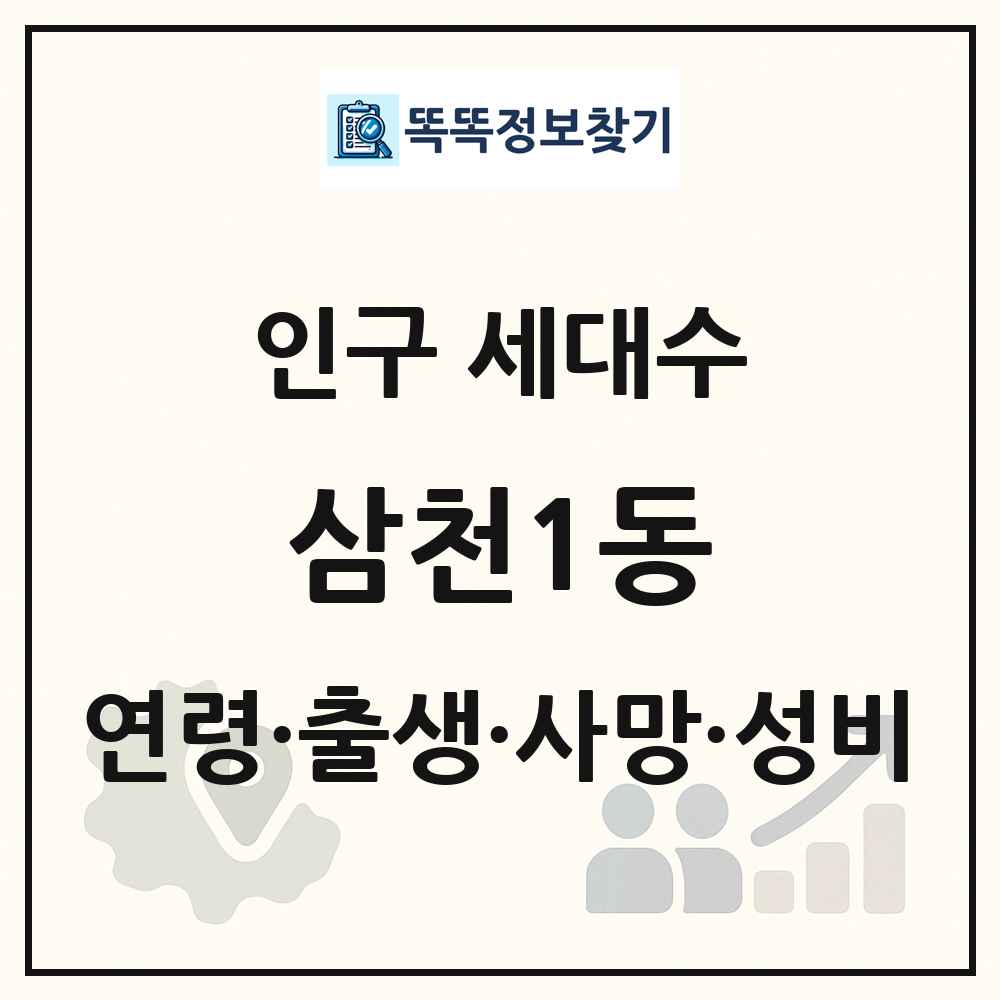 삼천1동 인구 통계