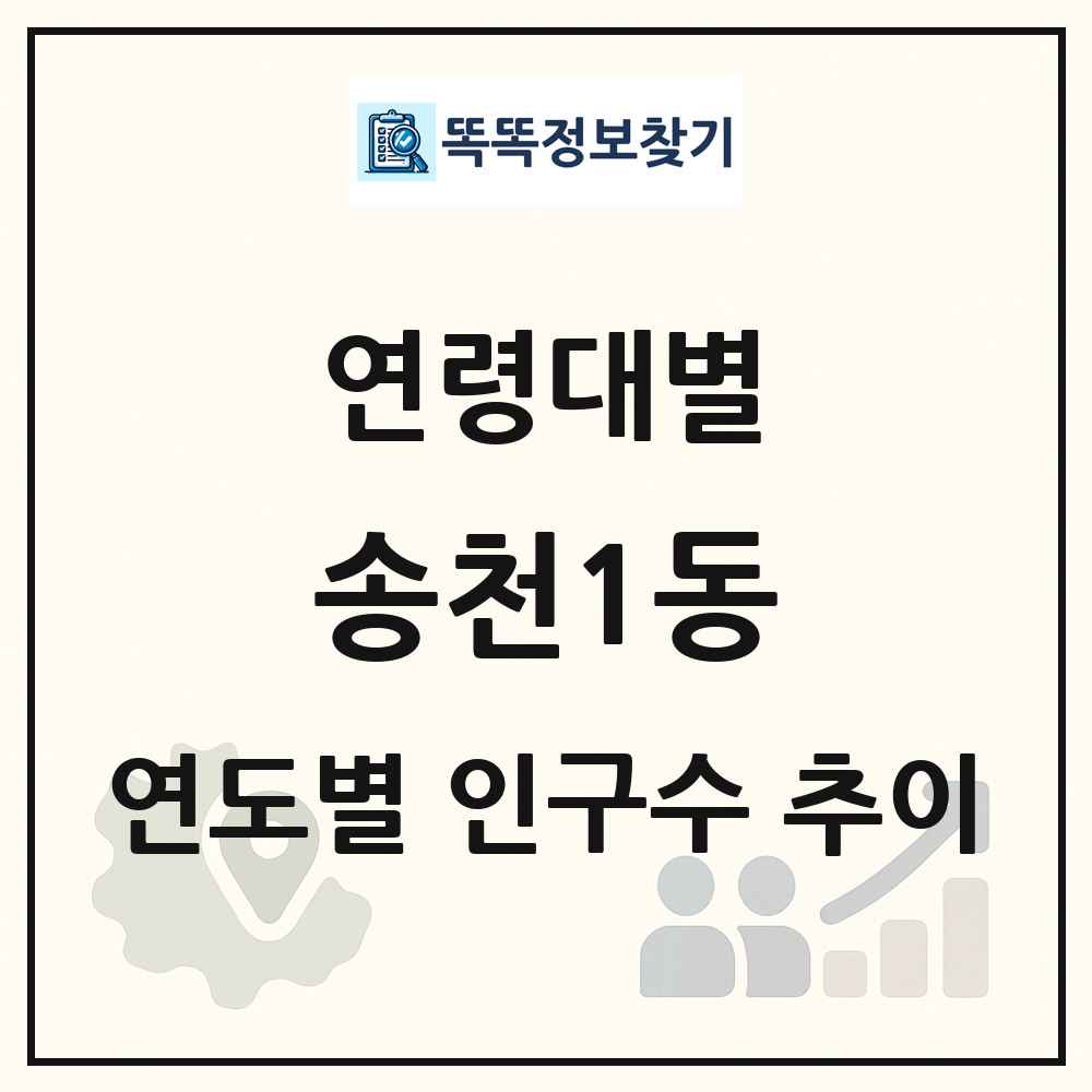 송천1동 생애주기별 인구 상세 정보