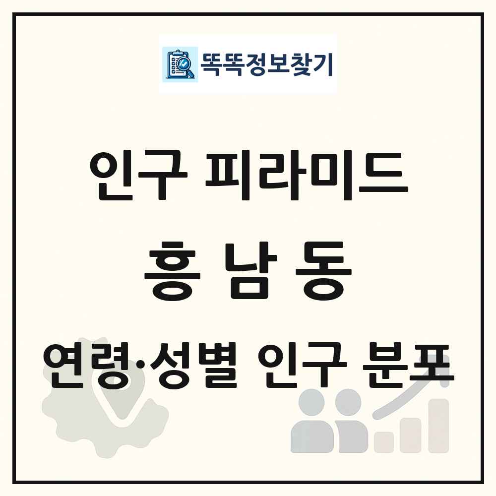 흥남동 성·연령별 인구 피라미드