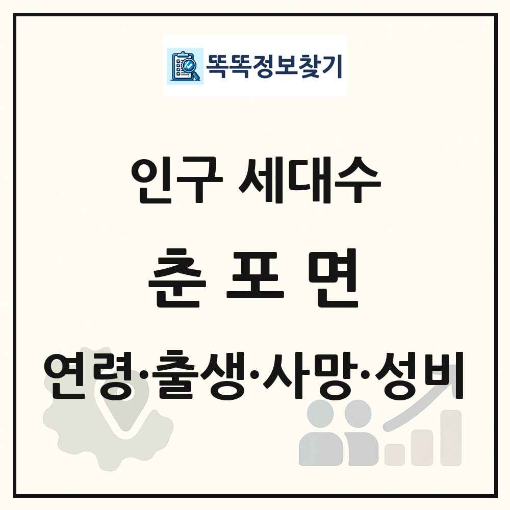 춘포면 인구 통계