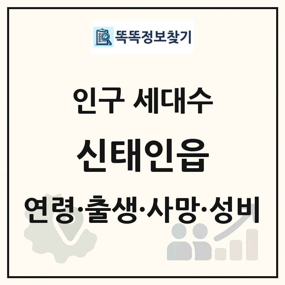 신태인읍 인구 통계