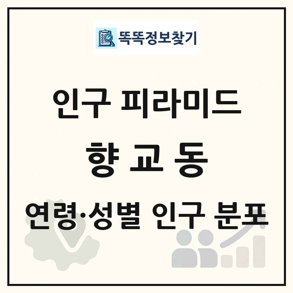 향교동 성·연령별 인구 피라미드