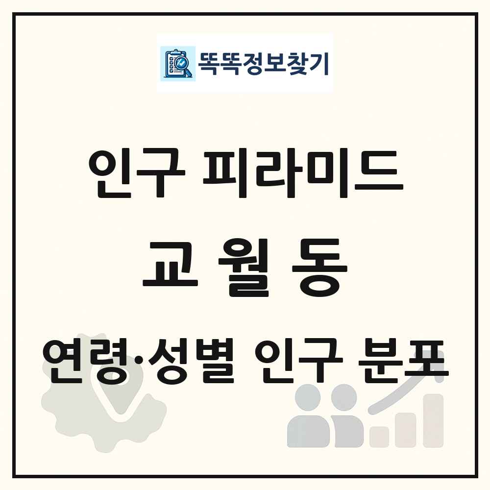 교월동 성·연령별 인구 피라미드